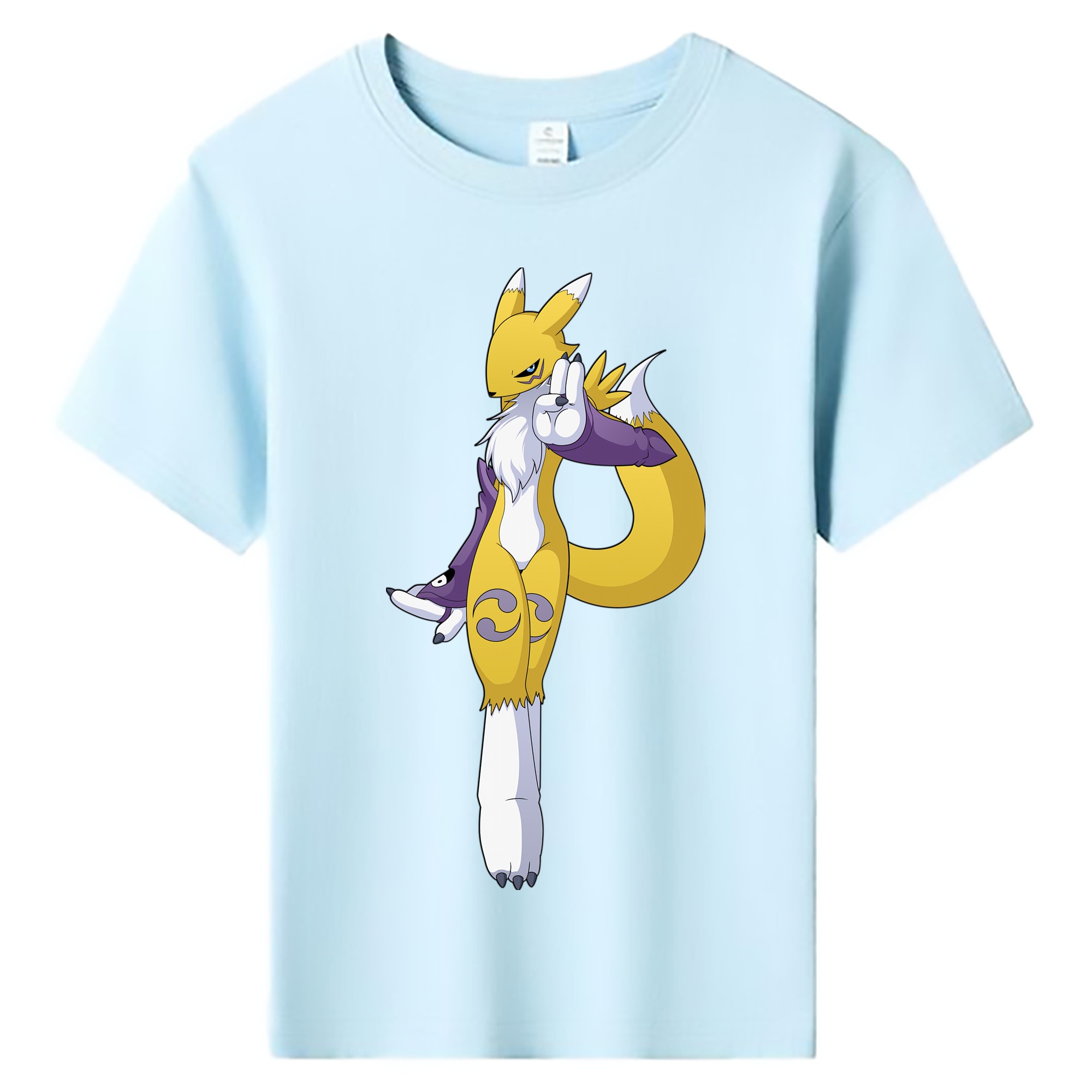 （画像用） Digimon デジタルモンスター/デジモン 綿100％キッズTシャツ（フロントプリント）
